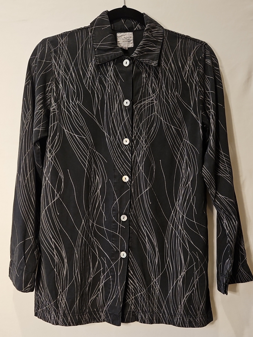 Quality Heavier Weight Drapey Tencel Blend Shirt Feels Like Silk 0128